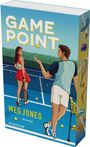 „GAME POINT“ in großen Buchstaben, darunter „MEG JONES“, „Roman“. Illustration: Zwei Tennisspieler auf dem Platz.