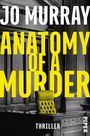 „JO MURRAY ANATOMY OF A MURDER“ in großen Lettern. Ein leeres Richterstuhl in einem Gerichtssaal.