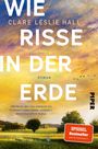 „Wie Risse in der Erde“ von Clare Leslie Hall, Roman. Zitat: „Ein Buch, das man vielleicht nie vergisst.“ Feldlandschaft bei Sonnenuntergang.