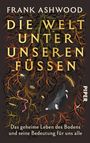 "Frank Ashwood. Die Welt unter unseren Füßen. Das geheime Leben des Bodens und seine Bedeutung für uns alle." Illustration: Wurzeln, Tiere.
