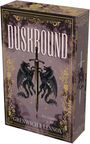 "Duskround" in großen Buchstaben. Darunter "Die Schatten in ihr", "Grenwich & Lennox". Zwei Drachen, ein Schwert in der Mitte.