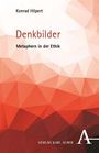 Konrad Hilpert, Denkbilder: Metaphern in der Ethik. Verlag K. Alber. Geometrisches Muster in Rot- und Orangentönen.