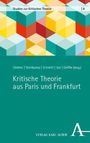 „Kritische Theorie aus Paris und Frankfurt“; bunte, geometrische Muster oben, grüner Hintergrund unten, Verlag Karl Alber.