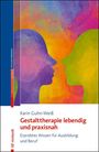 "Gestalttherapie lebendig und praxisnah" von Karin Guhn-Weiße; bunter Hintergrund mit Silhouetten zweier Gesichter.