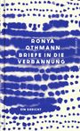 "RONYA OTHMANN BRIEFE IN DIE VERBANNUNG" steht in Weiß auf blauen, ungleichmäßigen Pinselstrichen.