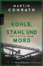 Titel: "Kohle, Stahl und Mord". Autorenname: Martin Conrath. Industrieanlage im Hintergrund.