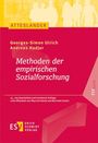 "Methoden der empirischen Sozialforschung" von Georges-Simon Ulrich und Andreas Hadjar. Rote Buchgestaltung mit Silhouetten.