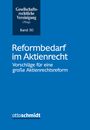: Reformbedarf im Aktienrecht, Buch