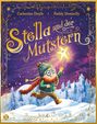 „Stella und der Mutstern“, von Catherine Doyle und Paddy Donnelly. Kind mit Mütze rennt durch verschneite Landschaft.