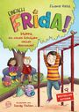 "Einfach Frida!", "Hurra, ein neues Schuljahr voller Abenteuer!", "Bestseller-Autorin". Illustration von drei Kindern auf einem Spielplatz.