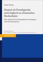 "Deutsch als Fremdsprache nach Englisch an chines. Hochschulen" von Huayu Zhang. Weiß-blaues Cover, Franz Steiner Verlag.