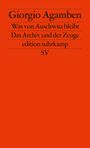 Giorgio Agamben: Was von Auschwitz bleibt, Buch