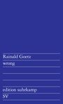 Rainald Goetz: wrong, Buch