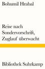 Bohumil Hrabal: Reise nach Sondervorschrift, Zuglauf überwacht, Buch