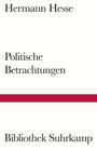 Hermann Hesse: Politische Betrachtungen, Buch