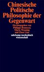 "Chinesische Politische Philosophie der Gegenwart" steht in großen orangefarbenen Buchstaben auf dunkelblauem Hintergrund.