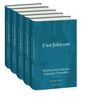 Fünf Bücher mit Titel "Briefwechsel mit den Leipziger Freunden 1955-1961" von Uwe Johnson, Rostocker Ausgabe, Suhrkamp.