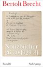 Bertolt Brecht: Notizbücher, Buch