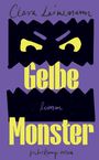 **Texte:** "Clara Leinmüller", "Gelbe Monster", "Roman", "Suhrkamp nova".  
**Illustration:** Zwei gelbe Augen in schwarzem Zackenmuster.