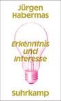"Jürgen Habermas, Erkenntnis und Interesse, Suhrkamp." Eine pinke Glühbirne im Hintergrund.