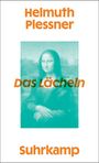 "Helmuth Plessner, Das Lächeln, Suhrkamp" in Orange über einem blauen Bild der Mona Lisa.