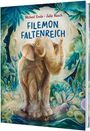 Titel: "Filemon Faltenreich". Autoren: Michael Ende, Julia Nüsch. Ein Elefant steht in einem üppigen, fantasievollen Dschungel.