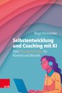 "Selbstentwicklung und Coaching mit KI" von Birgit Permantier. Illustrative Darstellung einer Frau am Laptop.