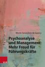"Psychoanalyse und Management: Mehr Freud für Führungskräfte", abstrakte Pastellfarben, V&R Logo unten links.