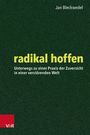 „radikal hoffen“ in Gelb auf dunklem Hintergrund, „Jan Bleckwedel“ oben, kleines rotes Quadrat links unten mit „V&R“.