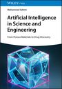 Text: Muhammad Sahimi, Artificial Intelligence in Science and Engineering, From Porous Materials to Drug Discovery. Darstellung: Leuchtender Würfel.