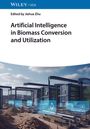 „Artificial Intelligence in Biomass Conversion and Utilization“. Industrieanlage mit digitalem Overlay.