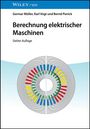 Text: Berechnung elektrischer Maschinen. Siebte Auflage. Oben Autoren. Darunter eine schematische Illustration eines Elektromotors.