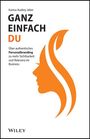 Text: "Ganz einfach DU." Illustration: Orange Profil eines Frauenkopfes mit Haaren.