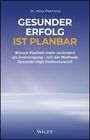 "GESUNDER ERFOLG IST PLANBAR" steht zentral in großen Buchstaben. Der Hintergrund ist ein sanftes Farbverlauf von blau nach weiß.