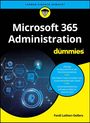 LERNEN LEICHT GEMACHT. Microsoft 365 Administration für dummies. Autor: Ferdi Lethen-Oellers. Gelbes Logo, technisches Muster.