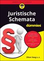 „Juristische Schemata für dummies“, Oliver Haag. Gelbes Logo oben. Person lehnt an großem, rotem Paragraphenzeichen.