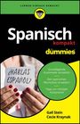 "Spanisch kompakt für Dummies" mit Hand hält Zettel "?HABLAS ESPAÑOL?". Tipps zu Grammatik, Wortschatz, Aussprache.
