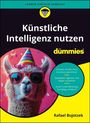Titel: "Künstliche Intelligenz nutzen für dummies". Ein Lama mit Partyhut und Sonnenbrille auf einem bunten Hintergrund.