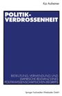 Kai Arzheimer: Politikverdrossenheit, Buch