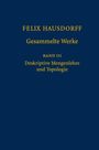 Felix Hausdorff: Felix Hausdorff - Gesammelte Werke Band III, Buch