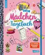 "Buch: 'Dein Mädchen mehr als ein Tagebuch', Illustrationen mit Katzen, Briefumschlag, Tee, Selbsttest-Liste, Yoga."