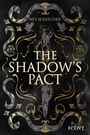 „The Shadow's Pact“ von Ney Scatcherd oben. Ornamentales Design mit stilisierten Ranken, Vögeln und einer Schlange um ein Schwert.