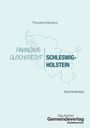„Finanzausgleichsrecht Schleswig-Holstein. Kommentar“ von Thorsten Karstens. Umrisskarte von Schleswig-Holstein.