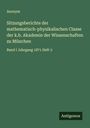 Anonym: Sitzungsberichte der mathematisch-physikalischen Classe der k.b. Akademie der Wissenschaften zu München, Buch