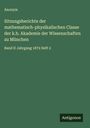 Anonym: Sitzungsberichte der mathematisch-physikalischen Classe der k.b. Akademie der Wissenschaften zu München, Buch