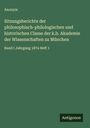 Anonym: Sitzungsberichte der philosophisch-philologischen und historischen Classe der k.b. Akademie der Wissenschaften zu München, Buch