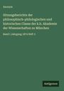 Anonym: Sitzungsberichte der philosophisch-philologischen und historischen Classe der k.b. Akademie der Wissenschaften zu München, Buch