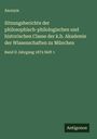 Anonym: Sitzungsberichte der philosophisch-philologischen und historischen Classe der k.b. Akademie der Wissenschaften zu München, Buch