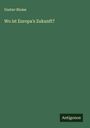 Gustav Blome: Wo ist Europa's Zukunft?, Buch