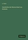 A. Fahne: Geschichte der Herren Stael von Holstein, Buch